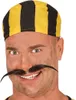 costume de prisonnier jaune et noir à rayures pour hommes Voir les images du produit 5