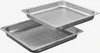 Two stainless steel gastronorm pans, one solid and one perforated, are shown stacked. Anteprima dell’immagine prodotto
