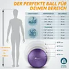 TRESKO Gymnastikball (Lila, 65cm) mit Pumpe Fitnessball Produktbild-Vorschau 7