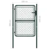vidaXL Cancello da giardino in acciaio 100×150 cm verde Anteprima dell’immagine prodotto 3
