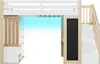 A loft bed with integrated desk, wardrobe, and storage. Voir les images du produit
