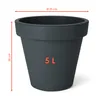 Spetebo XS fioriera in plastica piccola - 25 cm/antracite - Anteprima dell’immagine prodotto 2