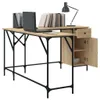 Psací stůl Sonoma dub 141x141x75 cm materiál na bázi dřeva Náhled obrázku produktu 9