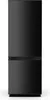A front view of a black refrigerator with a freezer compartment below. Produktbild-Vorschau