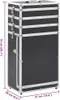 vidaXL Kosmetikkoffer Aluminium Schwarz Produktbild-Vorschau 7