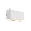 Lindby Wandleuchte Mavora, eckig, 25 cm, weiß, Gips, G9 Produktbild-Vorschau 6