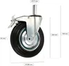 KOTARBAU® Ruota da ponteggio sterzante 200 mm con perno 27 Anteprima dell’immagine prodotto 2