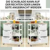 Two identical kitchen carts are shown side-by-side in a kitchen setting, with one cart's drawers extended to demonstrate functionality. Voir les images du produit