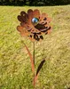 Rost Blume mit Edelstahlkugel 112 cm Edelrost Gartendeko Produktbild-Vorschau 2