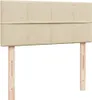 vidaXL Boxspringbett mit Matratze Creme 120x190 cm Stoff Produktbild-Vorschau 7