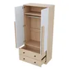 Flieks Armoire penderie avec 2 tiroirs et 2 portes, armoire Voir les images du produit 7