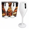 Sektglas weiß Kunststoff - 2 Stück Produktbild-Vorschau 1