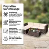 Mucola Gartenmöbel 5tlg. Gartenlounge Sitzgruppe Gartenset Produktbild-Vorschau 3