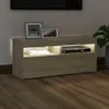vidaXL TV skříňka s LED osvětlením Dub Sonoma 90x35x40 cm Náhled obrázku produktu 3