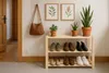 STOLMAK Schuhregale mit 3 Böden Massivholz Braun Produktbild-Vorschau 5