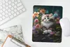 MuchoWow® Mauspad Mousepad Kätzchen - Illustration - Blumen Produktbild-Vorschau 5