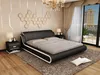 Lit en cuir Design Lit double Lit en cuir rembourré Chambre Voir les images du produit 1