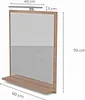 Specchio da Bagno con Mensola Sonoma 70x60 cm con Anteprima dell’immagine prodotto 2