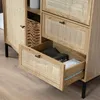 CALICOSY - Buffet Haut avec Façades en Rotin Naturel - L100 Voir les images du produit 8