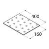 Tôle perforée PP 23 DMX 160x400 feuille zinguée / paquet 1 Voir les images du produit 2