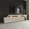 Meuble TV en bois "Beliz" - 192 x 37 x 53 cm - Travertin Voir les images du produit 3