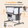 Beistellbett Baby Bettseitiger Bassinet für Neugeborene Produktbild-Vorschau 4