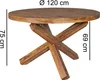 FineBuy Table de salle à manger ronde Ø 120 cm en bois Voir les images du produit 3