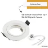 12x Einbau Strahler Rahmen weiß Decken Spot Leuchte LED Halogen GU10 230V SEBSON Produktbild-Vorschau