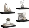 vidaXL Závesné police 4 ks čierne 40x23x3,8 cm MDF Náhľad obrázku produktu 5