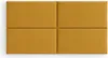Komvortowy | Polsterpaneel | Wandkissen Velours Gelb 30x50 Produktbild-Vorschau 1