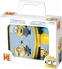 A product box containing a lunch box and water bottle set featuring Minions characters. Produktbild-Vorschau