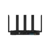 The back view of a black and gray Wi-Fi 6 router with multiple antennas. Anteprima dell’immagine prodotto