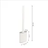 Toiletborstel, losstaand/wandmodel, siliconen, compact, wit Productafbeelding-voorbeeld 3