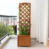 Pflanzkasten mit Rankgitter aus Holz Blumenkasten für Produktbild-Vorschau 1