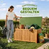 Casaria Gartenbox aus Holz, mit Innenplane, Sitzfunktion, Produktbild-Vorschau 6