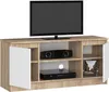 Meuble TV 120 cm en Sonoma et Blanc avec 2 Portes et Voir les images du produit 2