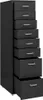 A tall, narrow black filing cabinet with multiple drawers is shown against a white background. Náhled obrázku produktu