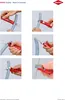 A collage of six images demonstrating the use of a cable knife on a cable. Anteprima dell’immagine prodotto