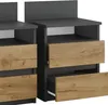 Vicco Nachttisch Monty, 2er Set, Anthrazit/Goldkraft Eiche Produktbild-Vorschau 6