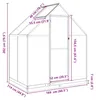 vidaXL Serra con telaio di fondazione antracite 169x114x202 Anteprima dell’immagine prodotto 6