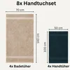 Komfortec 8er Handtuch Set aus 100% Baumwolle, 4 Badetücher Produktbild-Vorschau 3