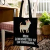Mr. & Mrs. Panda Tote Bag Chihuahua Lebensretter - Schwarz Produktbild-Vorschau 2