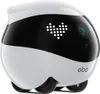 A white and black robot with a heart-shaped LED display on its face, shown from a three-quarter angle on a white background. Produktbild-Vorschau