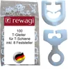 rewagi® 100x T-kluzák + 8x brzda - bílý - pro T-kluzáky - Náhled obrázku produktu 1