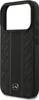 A black iPhone case with a textured pattern and a silver Mercedes-Benz logo. Podgląd zdjęcia produktu