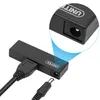 A close-up view of a black UNITEK Y-1039 interface card adapter, showing a USB connection and a power input port. Náhľad obrázku produktu