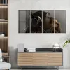 DEQORI Glasbild Echtglas 4x30x60 cm 'Affe mit Kopfhörern' Produktbild-Vorschau 3