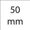 The image shows the text "50 mm" on a white background. Produktbild-Vorschau
