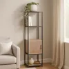 Regal mit Fachböden und Schrank 153x43x33 cm schwarz/Holz Produktbild-Vorschau 6