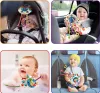 Collage of four images showing a baby playing with a toy in different settings: a stroller, a car seat, a bathtub, and another car seat. Náhľad obrázku produktu